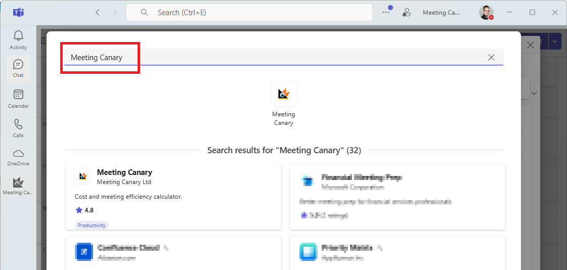 Search for Meeting Canary