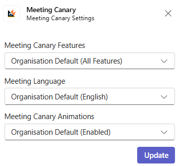 Meeting Settings